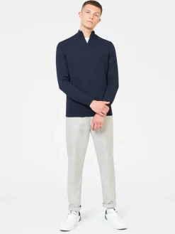 Ben Sherman Sweaters & Knits^Merino Knit Half-Zip Sweater - Dark Navy
