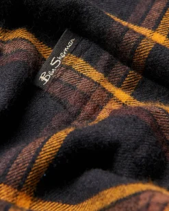 Ben Sherman Shirts^Oversized Brushed Check Shirt - Black