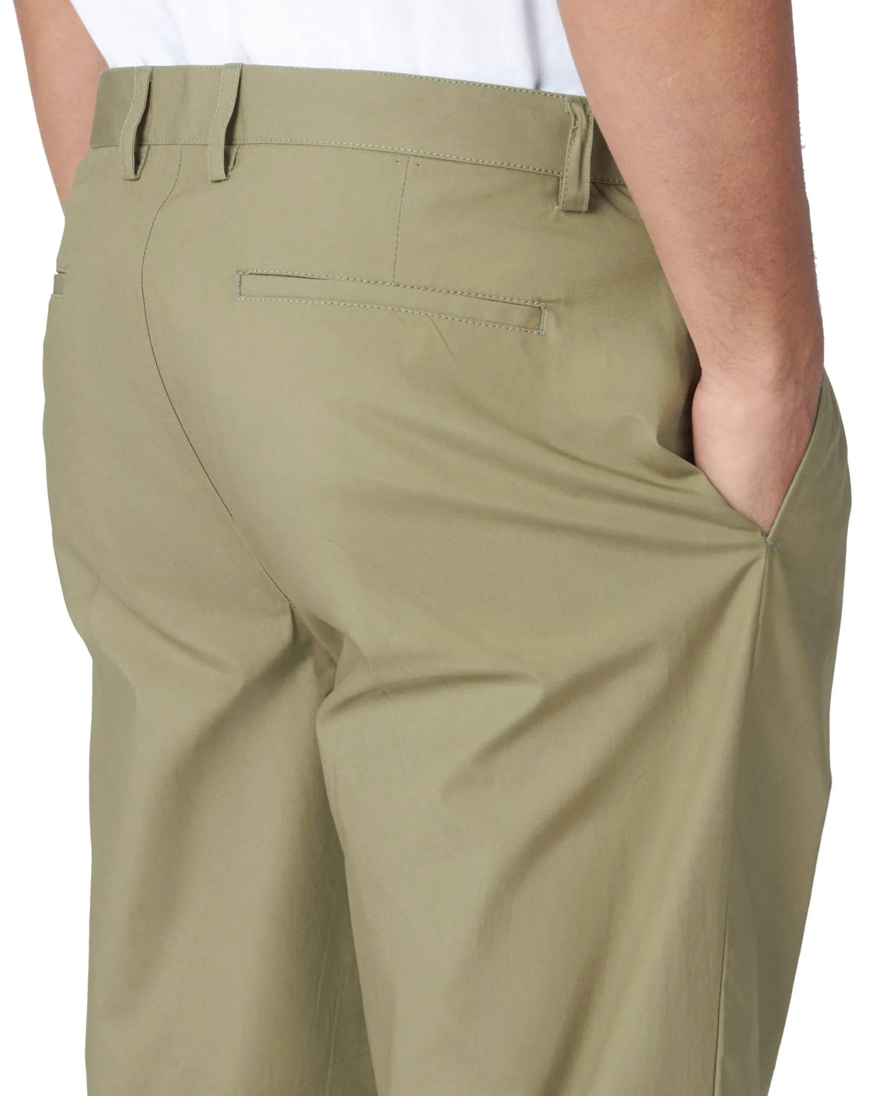 Ben Sherman Pants & Shorts^Poplin Relaxed-Taper Pleated Trouser - Olive