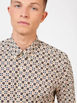 Ben Sherman Shirts^Retro Foulard Print Slim Fit Shirt Fog