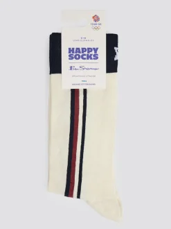Ben Sherman Accessories^Road To Victory Happy Socks White