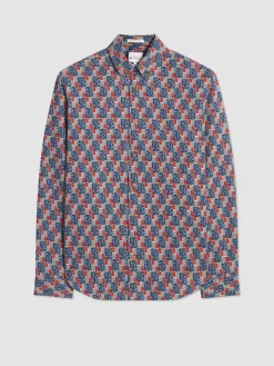 Ben Sherman Shirts^1950s Checkerboard Print Shirt Indigo