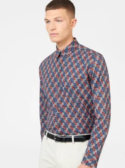 Ben Sherman Shirts^1950s Checkerboard Print Shirt Indigo