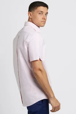 Ben Sherman Shirts^Short Sleeve Brighton Oxford Organic Shirt - Dusty Pink