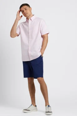 Ben Sherman Shirts^Short Sleeve Brighton Oxford Organic Shirt - Dusty Pink