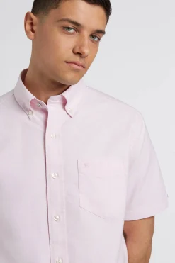 Ben Sherman Shirts^Short Sleeve Brighton Oxford Organic Shirt - Dusty Pink