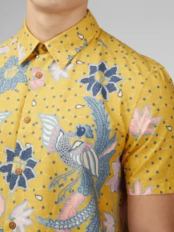 Ben Sherman Shirts^Signature Abstract Botanical Print - Sunflower
