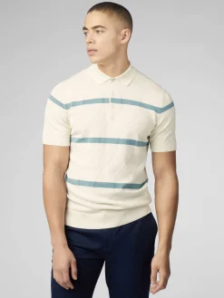 Ben Sherman Sweaters & Knits^Signature Argyle Stripe Polo - Ivory