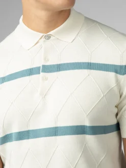 Ben Sherman Sweaters & Knits^Signature Argyle Stripe Polo - Ivory
