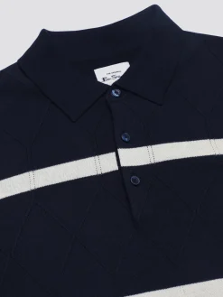 Ben Sherman Sweaters & Knits^Signature Argyle Stripe Polo - Dark Navy