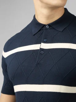 Ben Sherman Sweaters & Knits^Signature Argyle Stripe Polo - Dark Navy