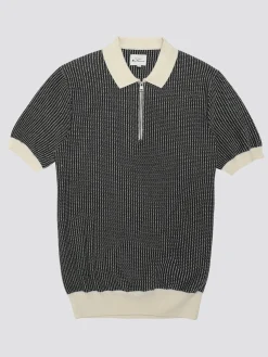 Ben Sherman Sweaters & Knits^Signature Bicolor Zip Neck Polo - Ivory