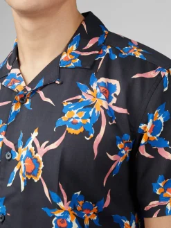 Ben Sherman Shirts^Signature Botanical Print - Black