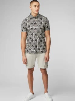 Ben Sherman Shirts^Signature Checkerboard Paisley Print - Black