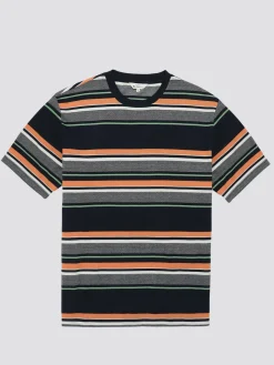 Ben Sherman T-Shirts & Tees^Signature Engineered Stripe Tee - Dark Navy