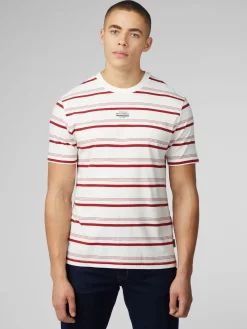 Ben Sherman T-Shirts & Tees^Signature Fine Stripe Tee - Snow White