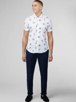 Ben Sherman Shirts^Signature Floral Print Shirt - Snow White
