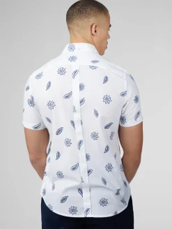 Ben Sherman Shirts^Signature Floral Print Shirt - Snow White