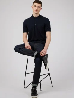 Ben Sherman Sweaters & Knits^Signature Knit Polo - Dark Navy