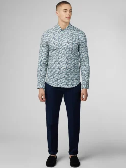 Ben Sherman Shirts^Signature Multicolor Floral Print Shirt - Petrol