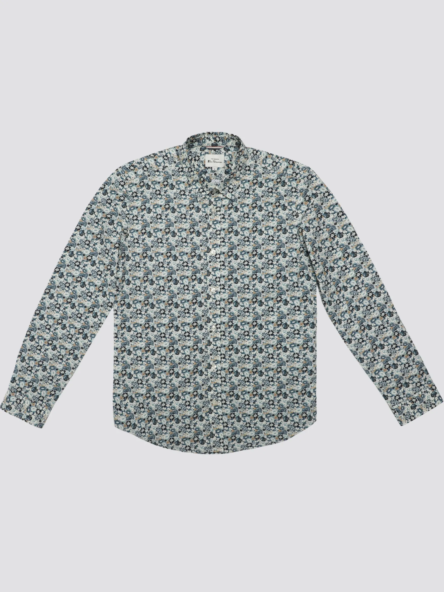 Ben Sherman Shirts^Signature Multicolor Floral Print Shirt - Petrol