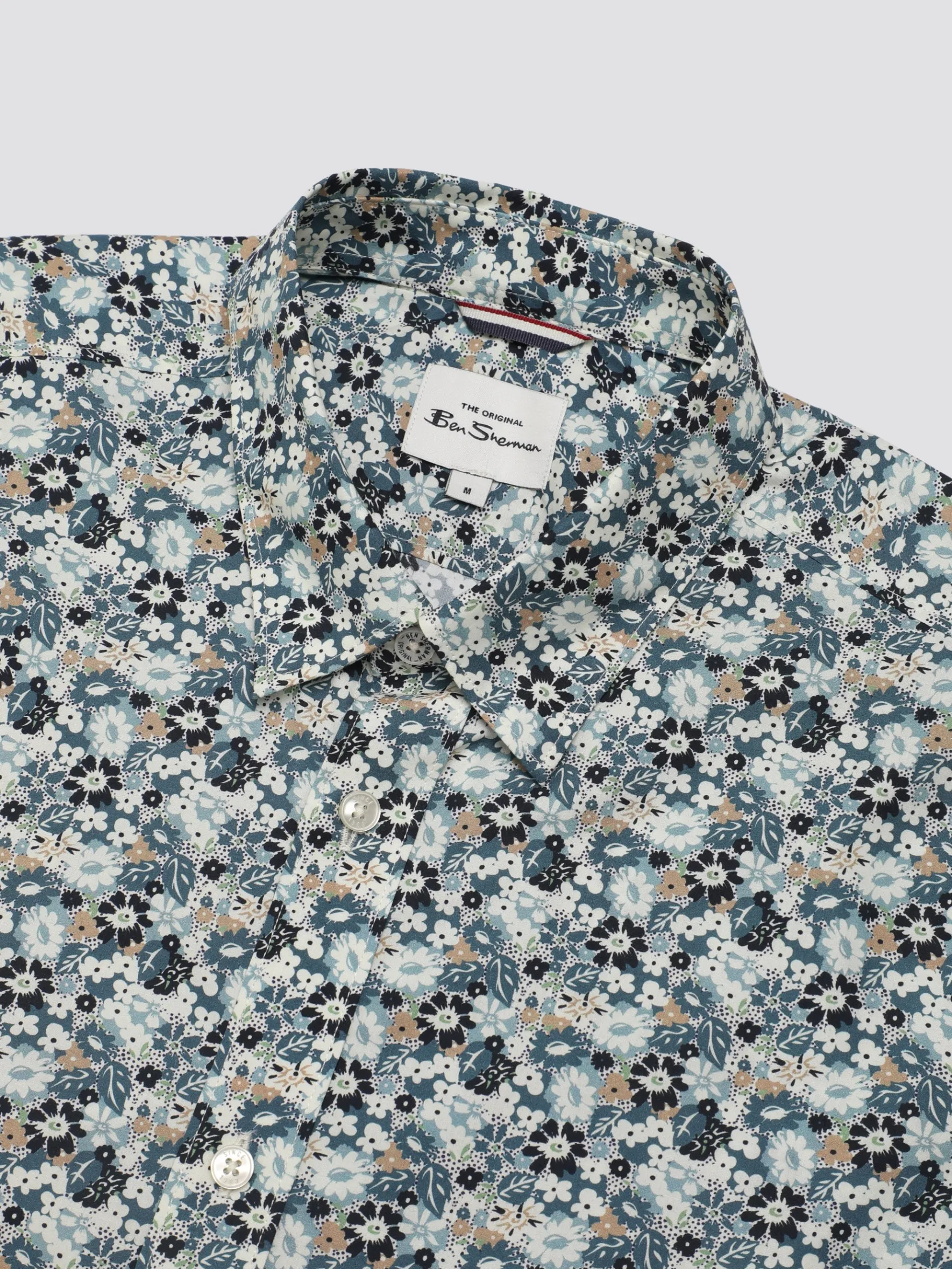 Ben Sherman Shirts^Signature Multicolor Floral Print Shirt - Petrol