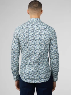 Ben Sherman Shirts^Signature Multicolor Floral Print Shirt - Petrol