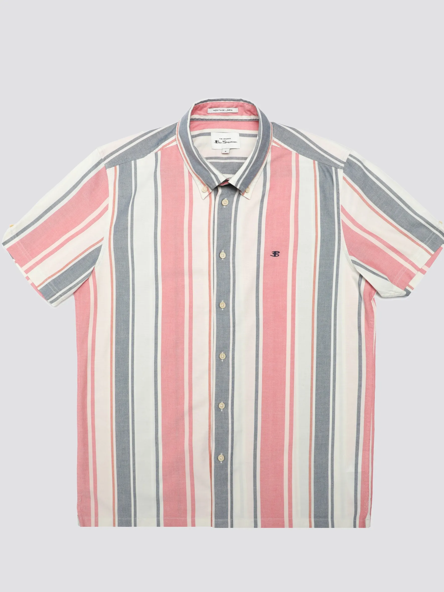 Ben Sherman Shirts^Signature Multicolor Stripe Shirt - Dark Pink