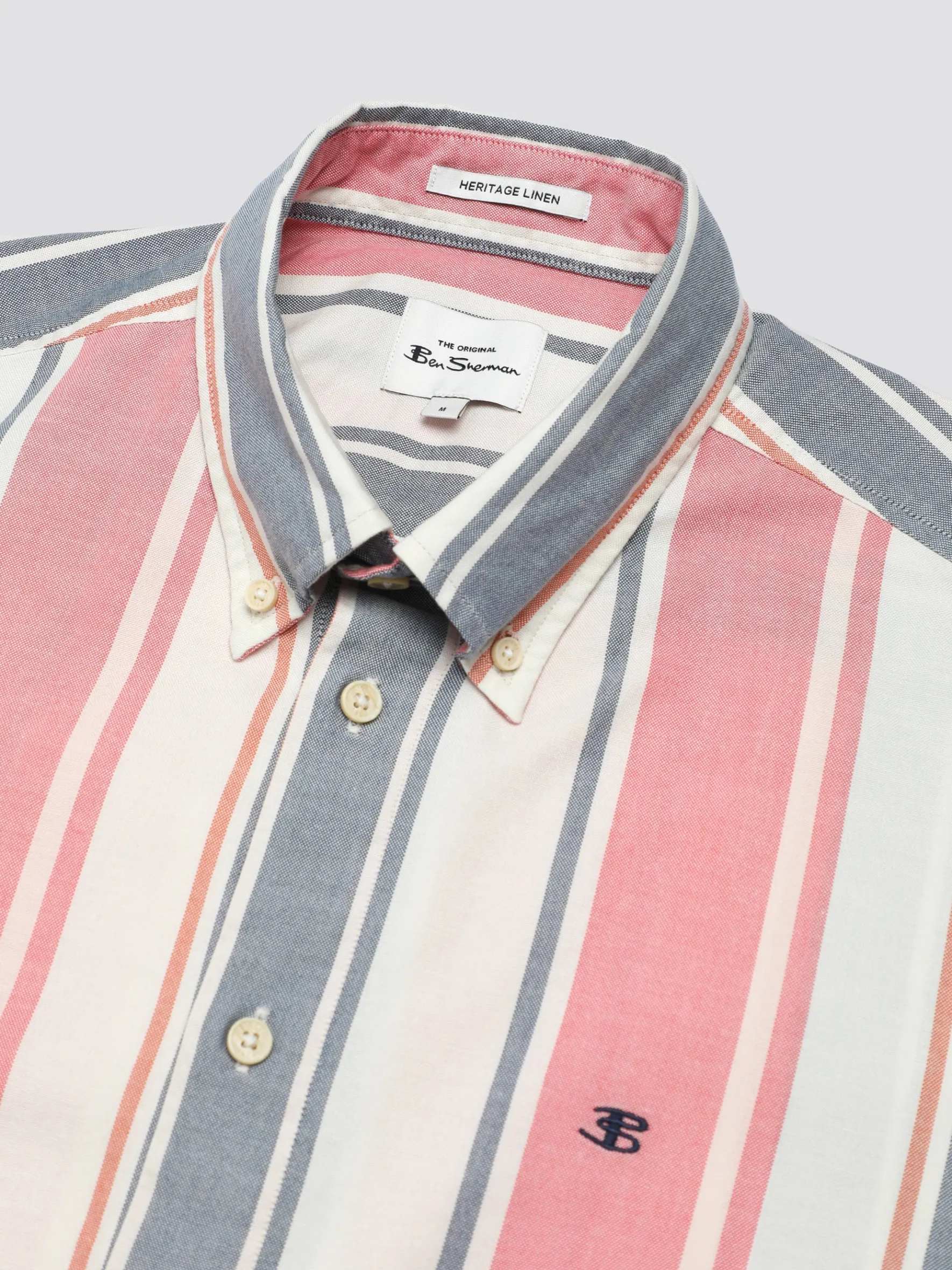 Ben Sherman Shirts^Signature Multicolor Stripe Shirt - Dark Pink