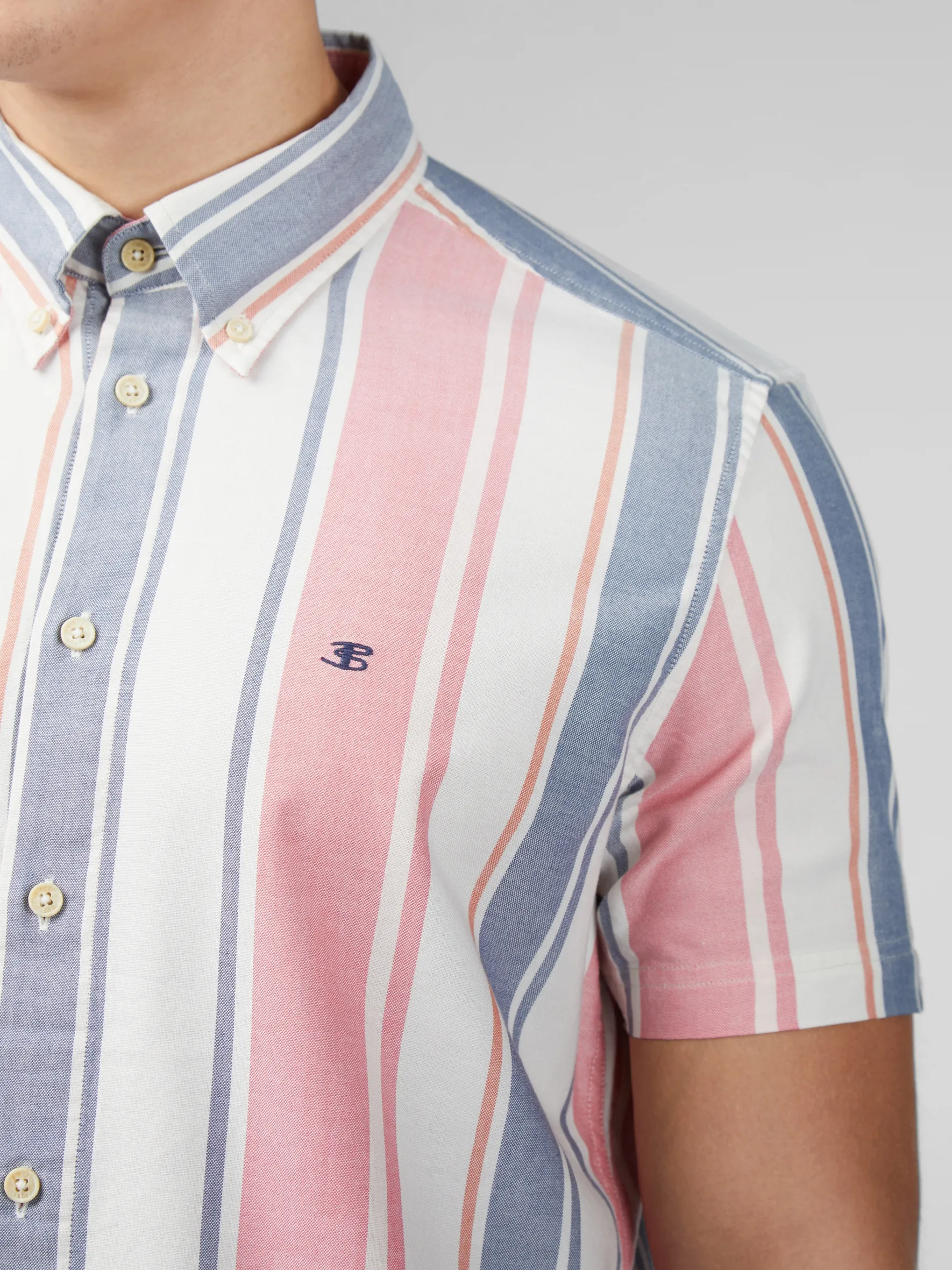 Ben Sherman Shirts^Signature Multicolor Stripe Shirt - Dark Pink