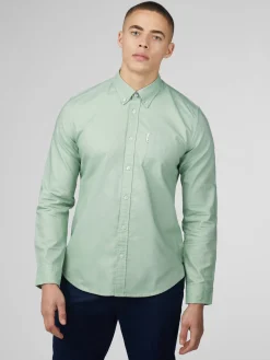 Ben Sherman Shirts^Signature Oxford - Long Sleeve - Grass Green