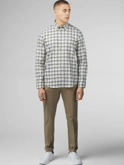 Ben Sherman Shirts^Signature Oxford Check Shirt - Snow White