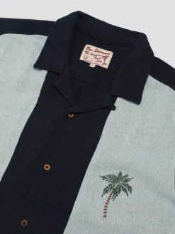 Ben Sherman Shirts^Signature Recycled Boucle Resort Shirt - Dark Navy