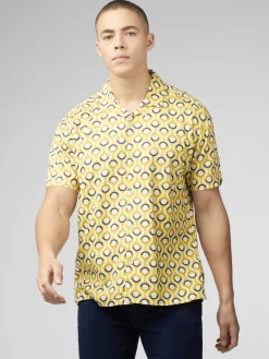 Ben Sherman Shirts^Signature Retro Geo Print Shirt - Sunflower