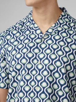 Ben Sherman Shirts^Signature Retro Geo Print Shirt - Grass Green