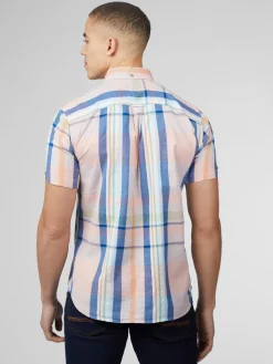 Ben Sherman Shirts^Signature Seersucker Check Shirt - Pale Pink