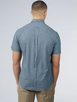 Ben Sherman Shirts^Signature Short Sleeve Gingham Shirt - Petrol