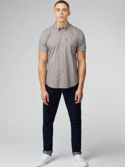 Ben Sherman Shirts^Signature Short Sleeve Gingham Shirt - Copper Orange