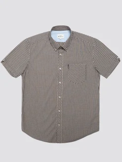 Ben Sherman Shirts^Signature Short Sleeve Gingham Shirt - Copper Orange