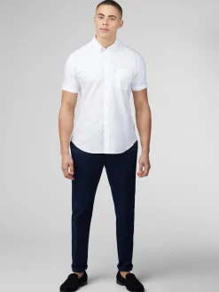 Ben Sherman Shirts^Signature Short Sleeve Oxford Shirt - White