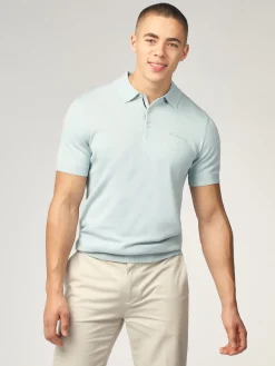 Ben Sherman Sweaters & Knits^Signature Short Sleeve Polo - Pale Blue