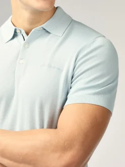 Ben Sherman Sweaters & Knits^Signature Short Sleeve Polo - Pale Blue