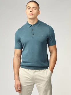 Ben Sherman Sweaters & Knits^Signature Short Sleeve Polo - Teal