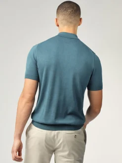 Ben Sherman Sweaters & Knits^Signature Short Sleeve Polo - Teal