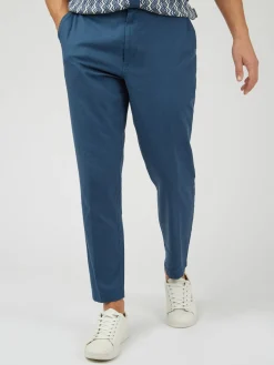 Ben Sherman Pants & Shorts^Signature Slim Taper Linen Trousers - Blue