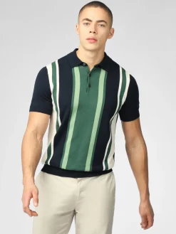 Ben Sherman Sweaters & Knits^Signature Vertical Stripe Polo - Dark Navy