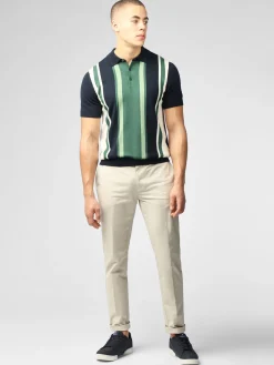 Ben Sherman Sweaters & Knits^Signature Vertical Stripe Polo - Dark Navy