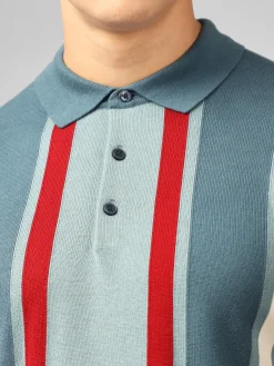 Ben Sherman Sweaters & Knits^Signature Vertical Stripe Polo - Teal