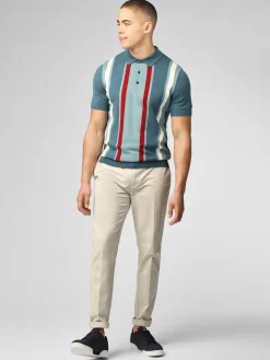 Ben Sherman Sweaters & Knits^Signature Vertical Stripe Polo - Teal