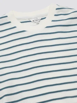 Ben Sherman T-Shirts & Tees^Signature Waffle Stripe Tee - Snow White